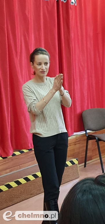 Spotkanie młodzieży z aktorką Urszulą Dębską