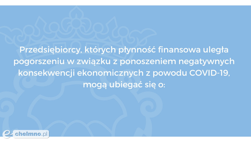 Formy wsparcia dla przedsiębiorców z Gminy Miasto Chełmno