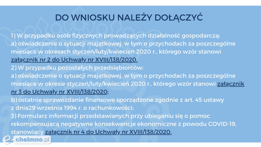 Formy wsparcia dla przedsiębiorców z Gminy Miasto Chełmno