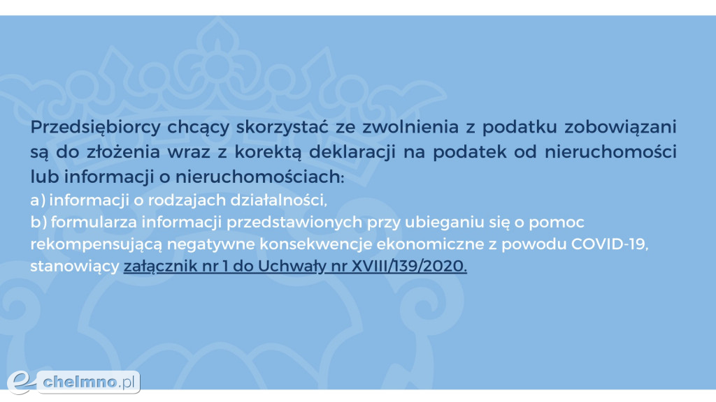 Formy wsparcia dla przedsiębiorców z Gminy Miasto Chełmno