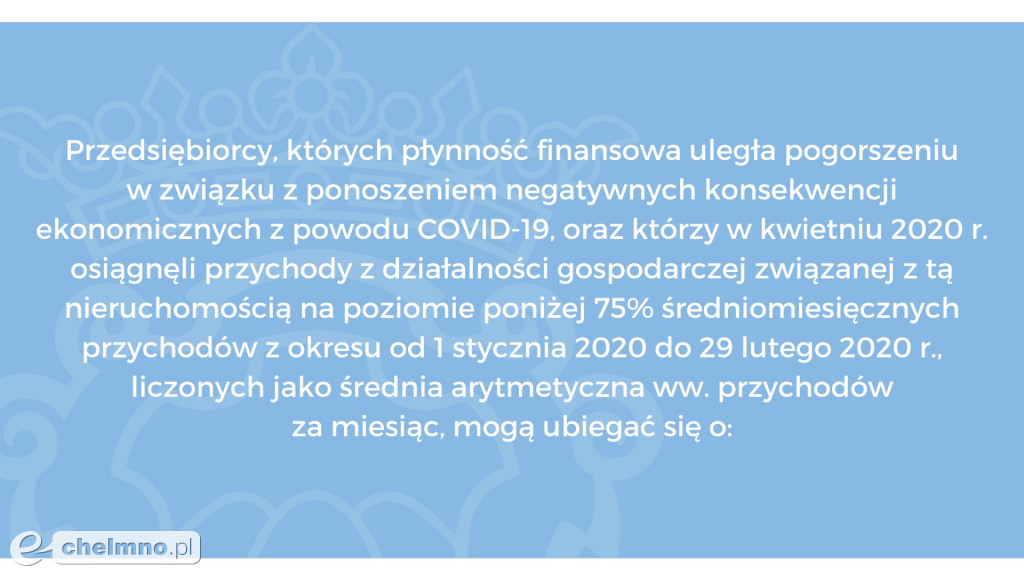 Formy wsparcia dla przedsiębiorców z Gminy Miasto Chełmno
