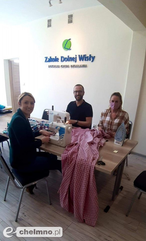 Lokalna Grupa Działania Zakole Dolnej Wisły też szyje maseczki