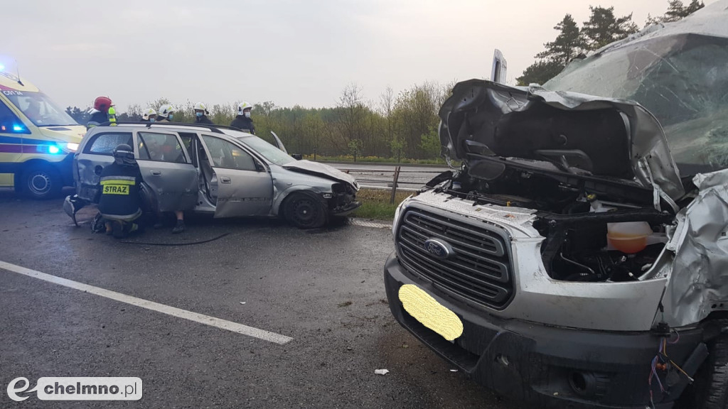 Kolizja na autostradzie A1. Sześć osób zabranych do szpitali