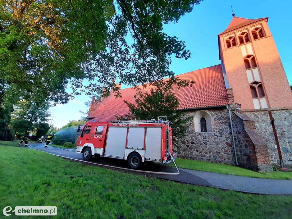 Palił się kościół w Papowie Biskupim