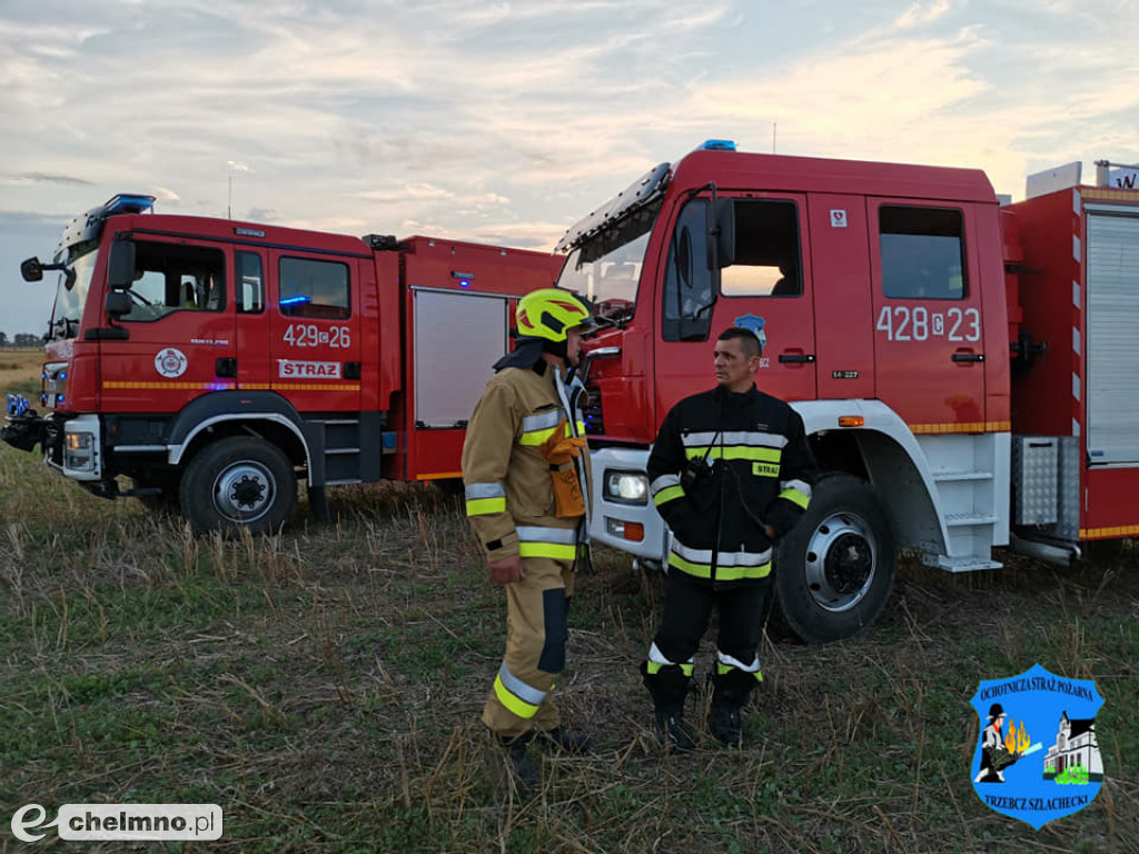 Całkowicie spłonęła prasa w Trzebczu Szlacheckim