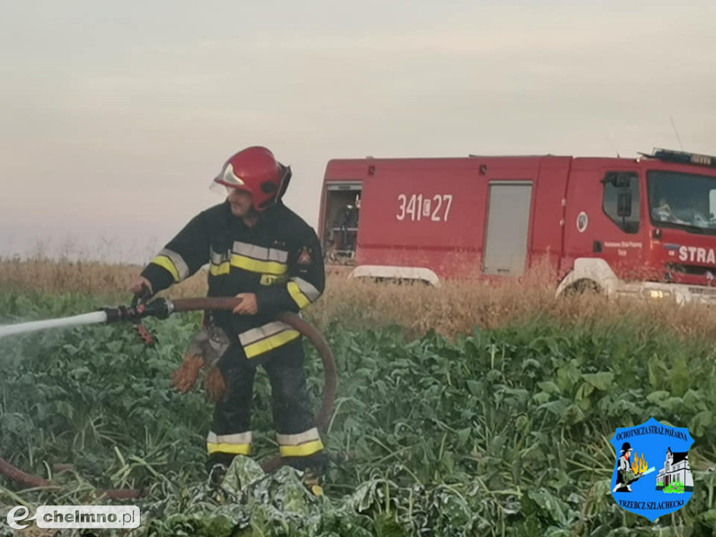 Całkowicie spłonęła prasa w Trzebczu Szlacheckim