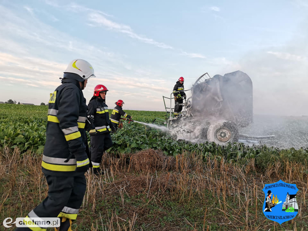 Całkowicie spłonęła prasa w Trzebczu Szlacheckim
