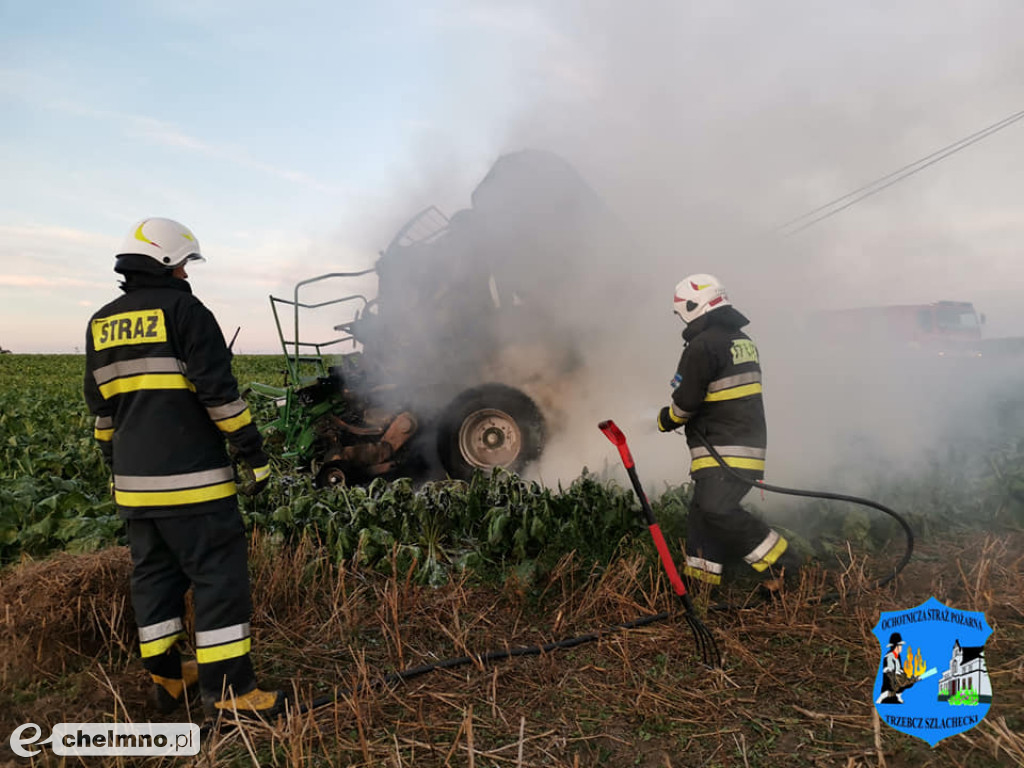 Całkowicie spłonęła prasa w Trzebczu Szlacheckim