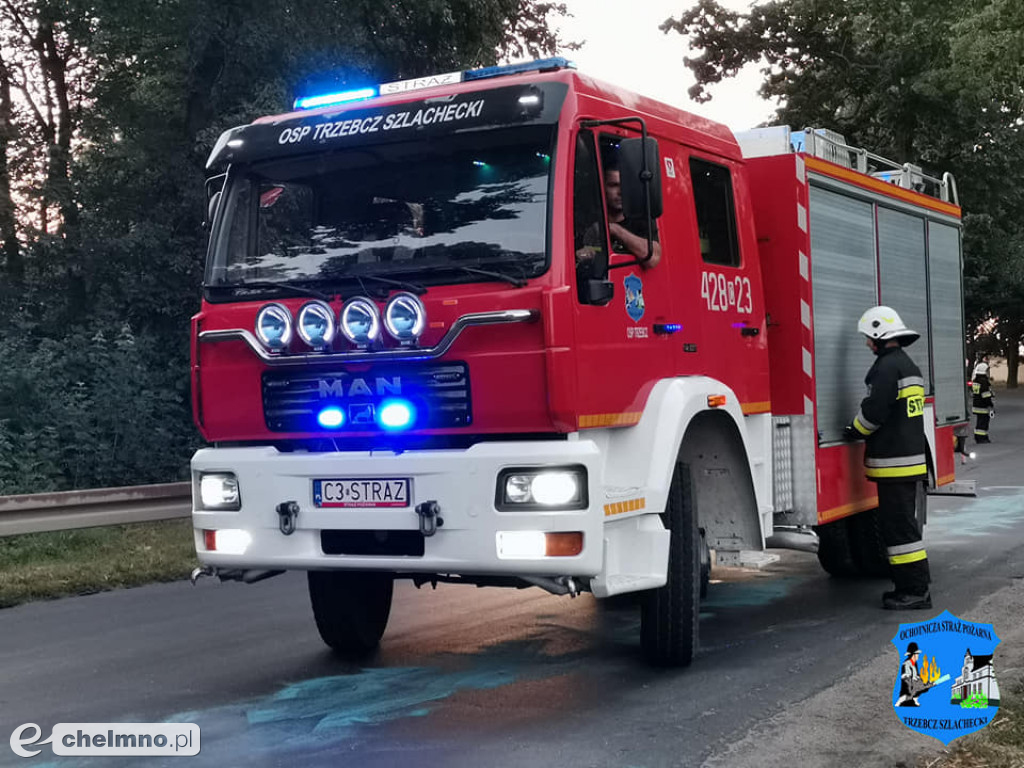 Całkowicie spłonęła prasa w Trzebczu Szlacheckim