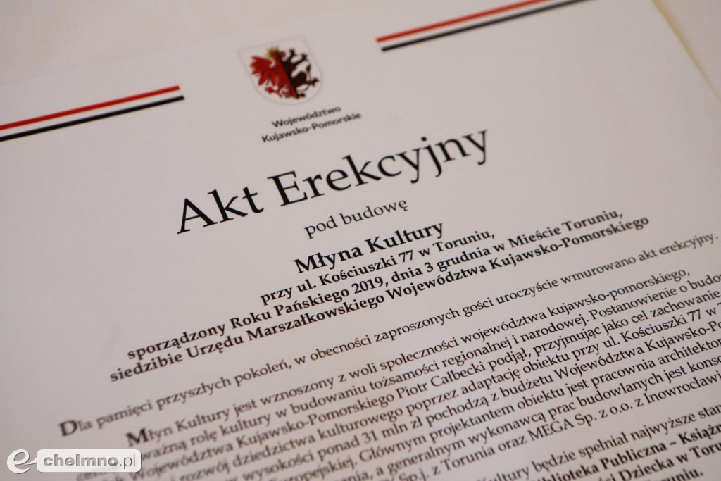 Wiecha na budowie Młyna Kultury