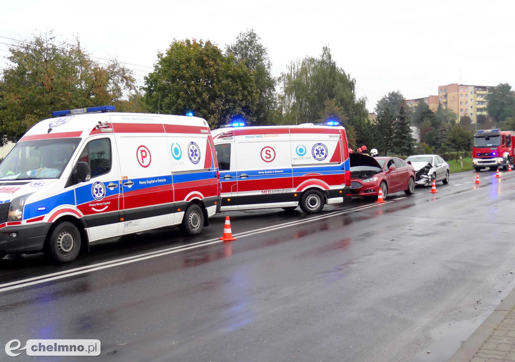 Dwa auta na chełmińskich rejestracjach zderzyły się w Przechowie