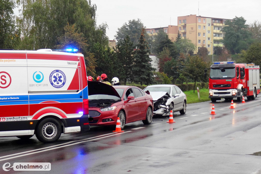 Dwa auta na chełmińskich rejestracjach zderzyły się w Przechowie