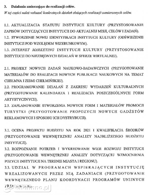 Wytłumaczenie Burmistrza dotyczące powołania Dyrektora Muzeum