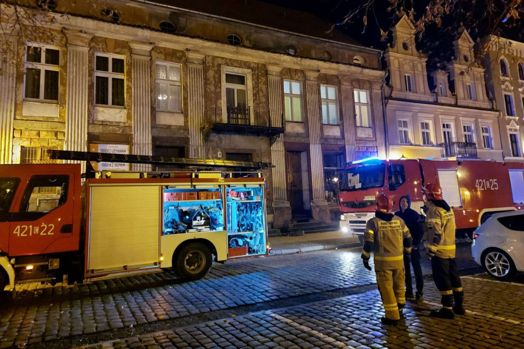 Dzisiejszy pożar w kamienicy przy Rynku
