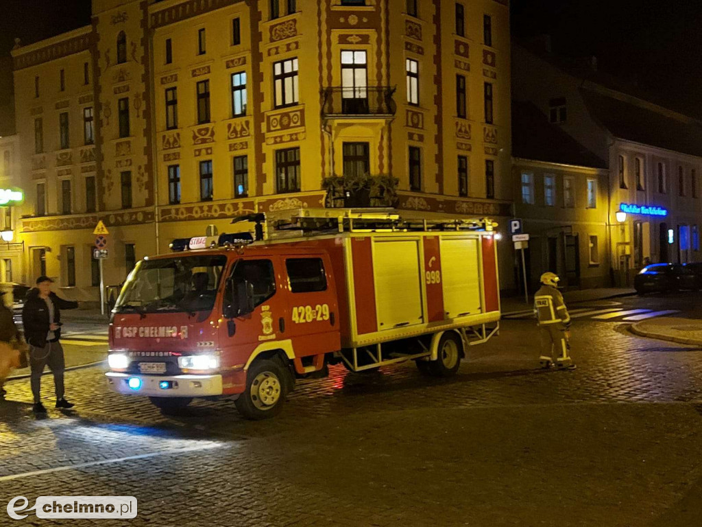 Dzisiejszy pożar w kamienicy przy Rynku