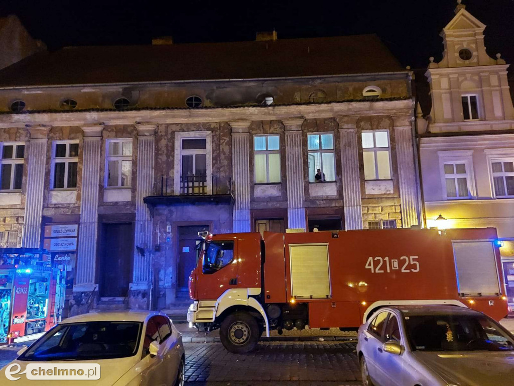 Dzisiejszy pożar w kamienicy przy Rynku