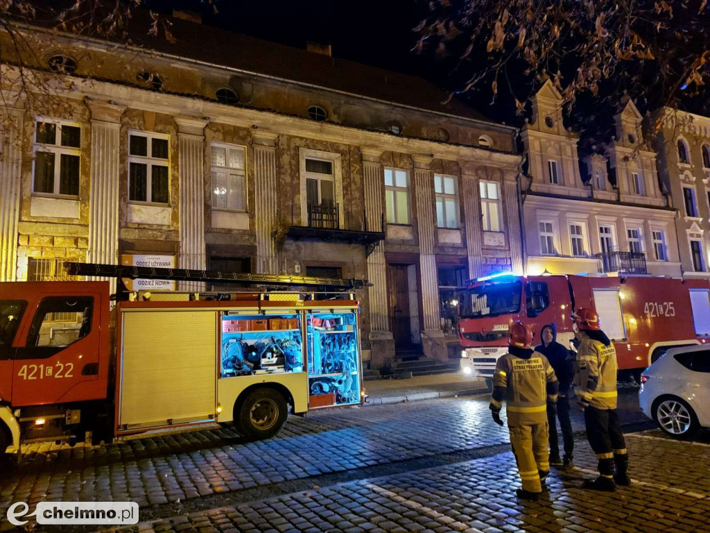 Dzisiejszy pożar w kamienicy przy Rynku
