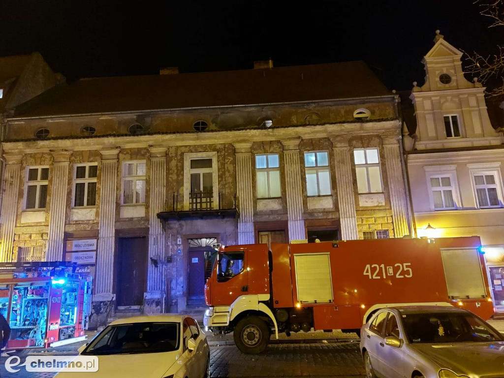 Dzisiejszy pożar w kamienicy przy Rynku