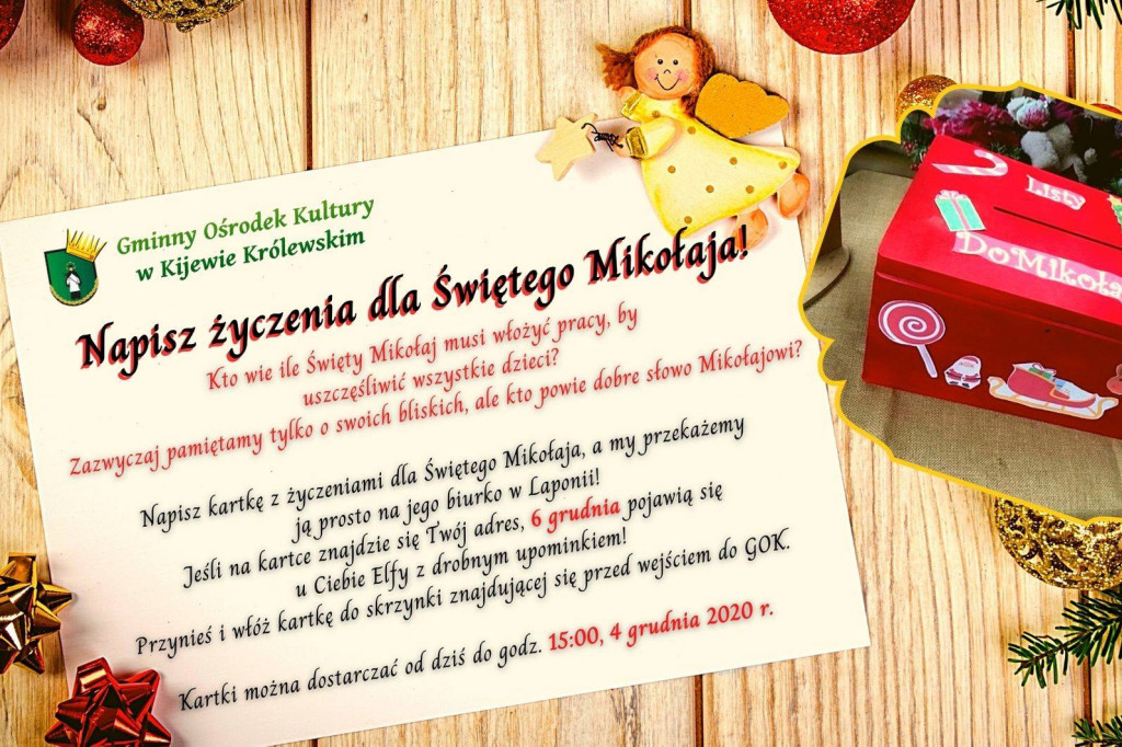 Wrzuć do skrzynki życzenia do Mikołaja
