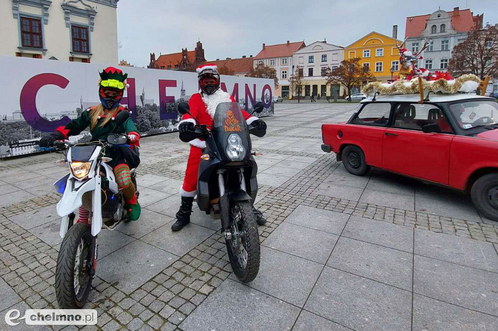 Zmotoryzowany Mikołaj na Chełmińskim Rynku