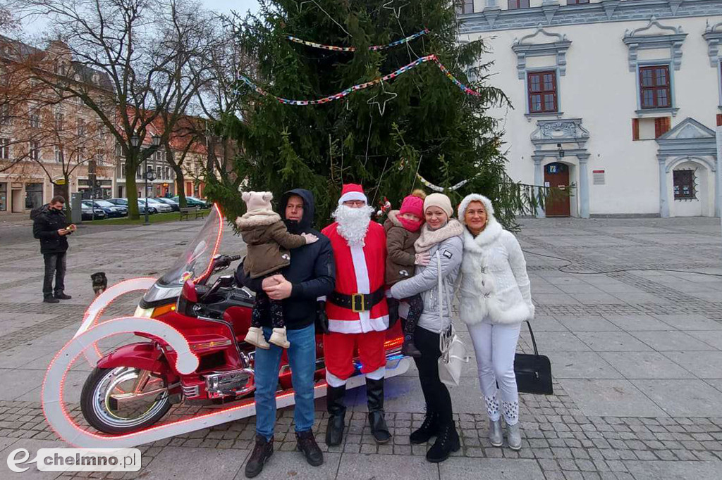 Zmotoryzowany Mikołaj na Chełmińskim Rynku
