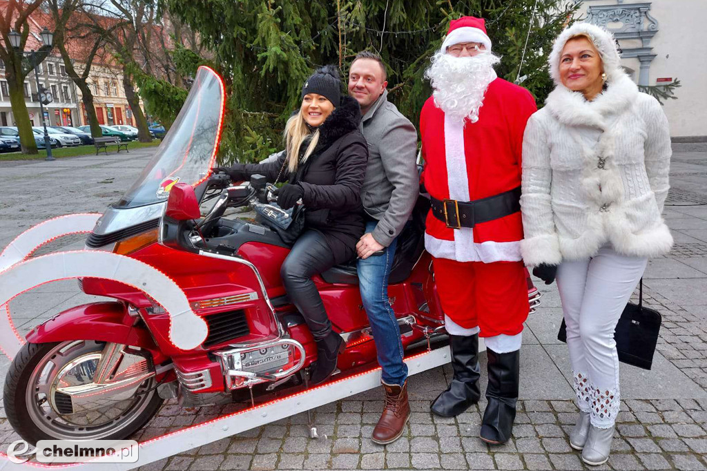 Zmotoryzowany Mikołaj na Chełmińskim Rynku
