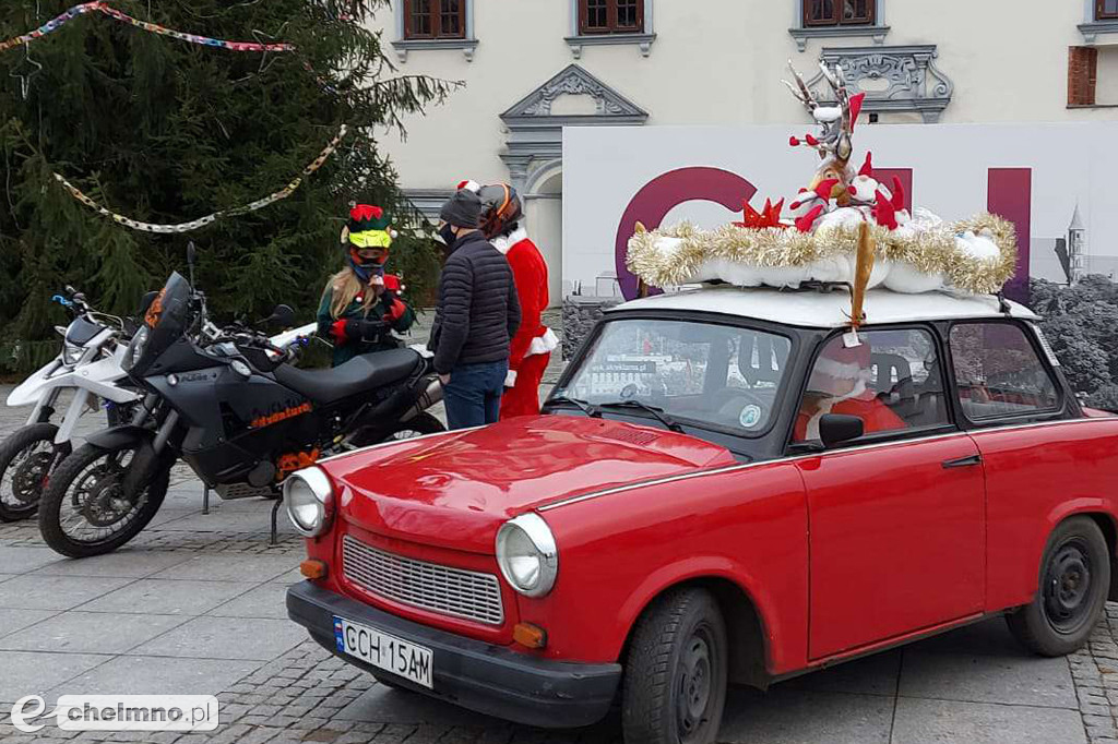 Zmotoryzowany Mikołaj na Chełmińskim Rynku