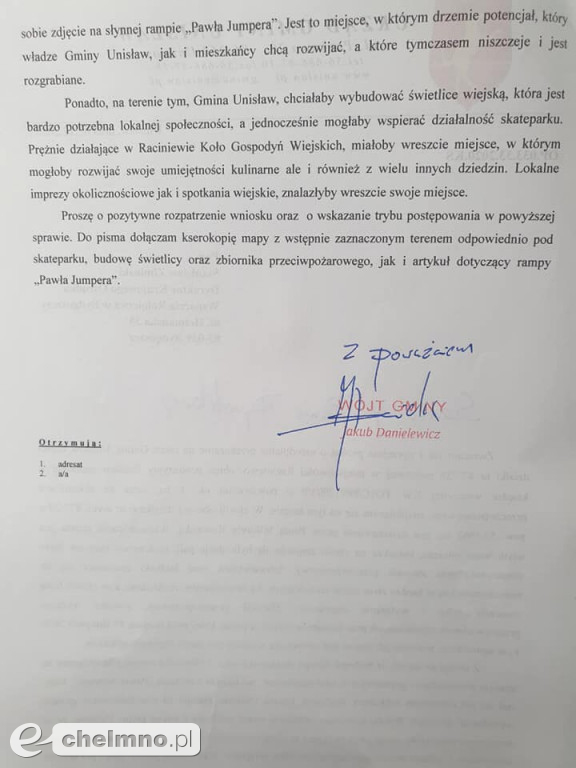 Gmina Unisław się rozwija. Nabyła ponad 11 ha gruntów