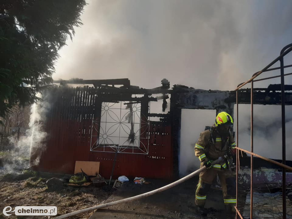Pożar w altanie działkowej na Powiślu
