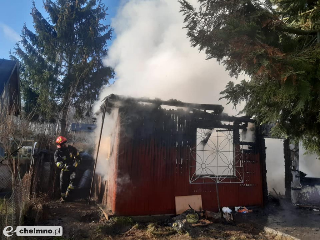 Pożar w altanie działkowej na Powiślu