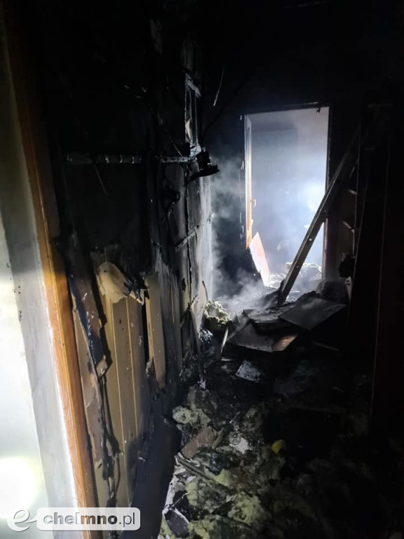 14 osób ewakuowanych z powodu pożaru mieszkania