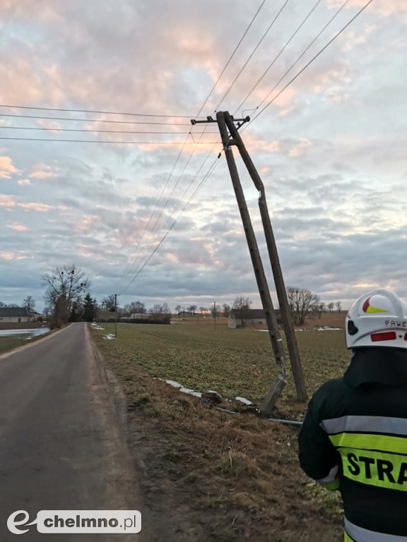 Słup energetyczny stwarzał zagrożenie na drodze