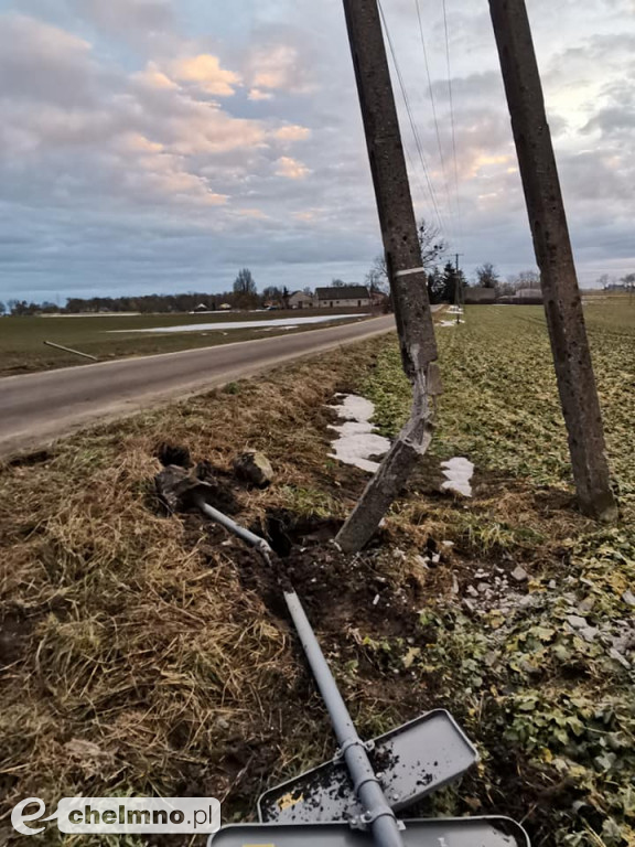 Słup energetyczny stwarzał zagrożenie na drodze