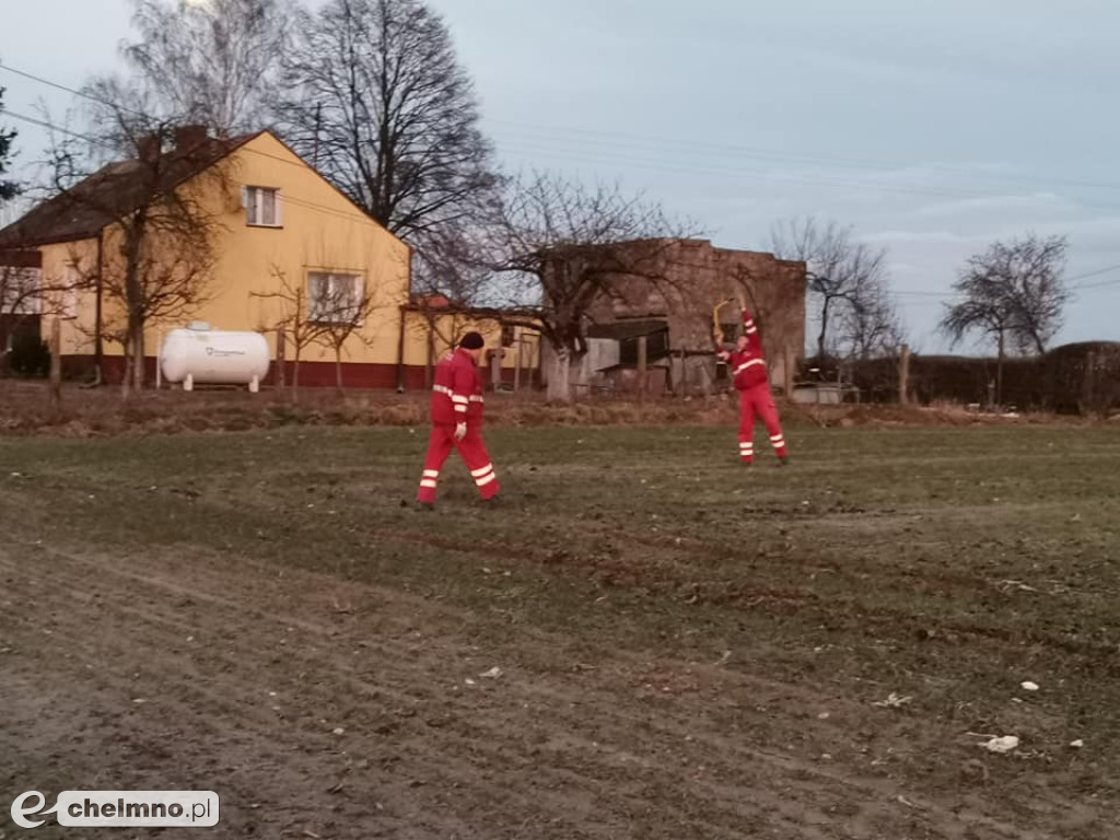 Słup energetyczny stwarzał zagrożenie na drodze