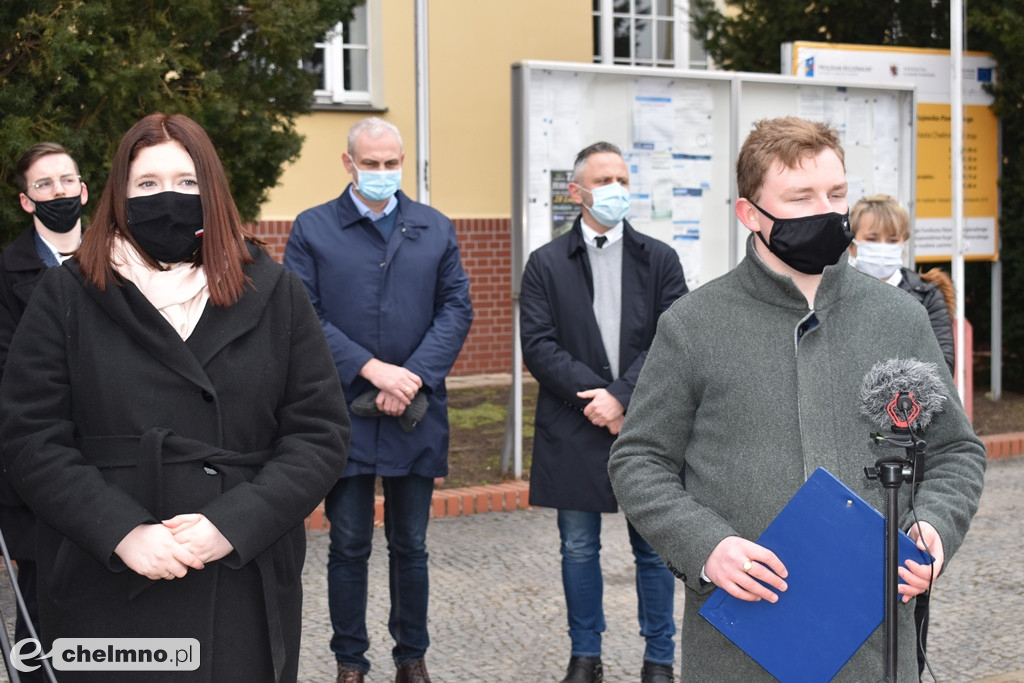 Konferencja prasowa w sprawie pomnika Wyklętych w Chełmnie