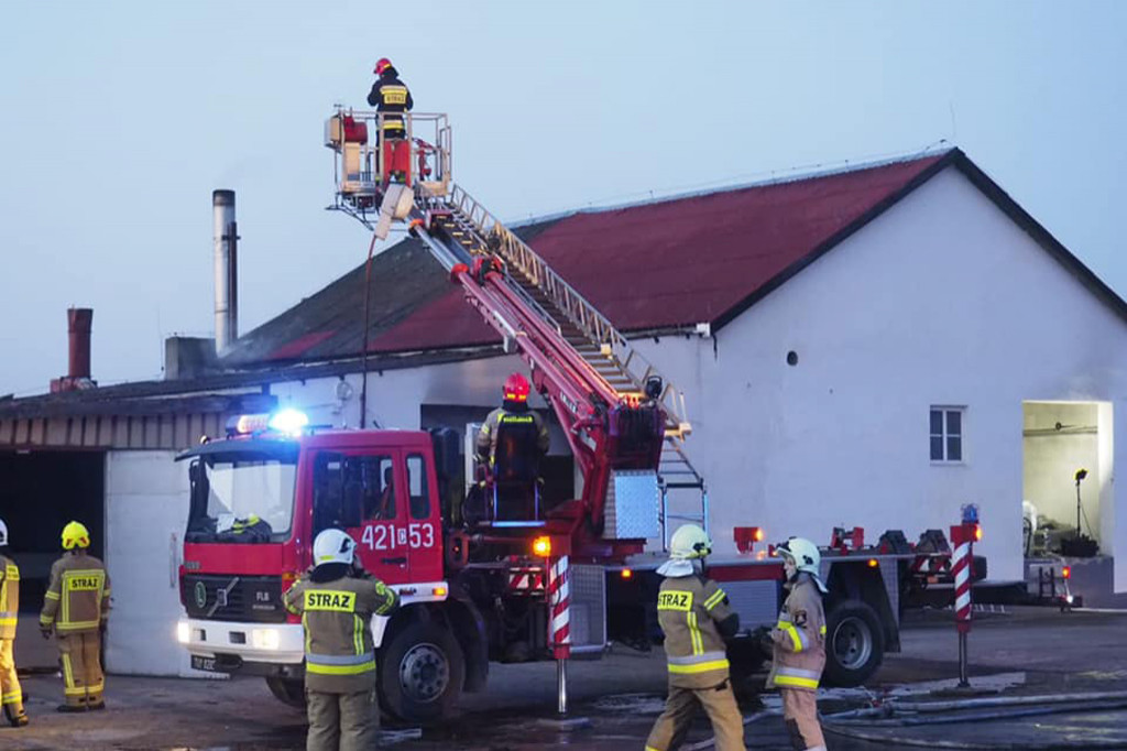 Pożar stolarni przy ul. Jastrzębskiego