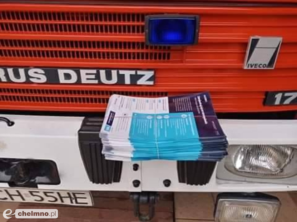 Trwa dystrybucja ulotek. Strażacy zachęcają do szczepień