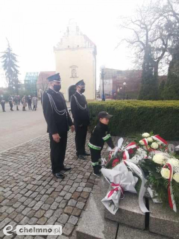 Delegacja OSP Chełmno również uczciła Święto 3 Maja