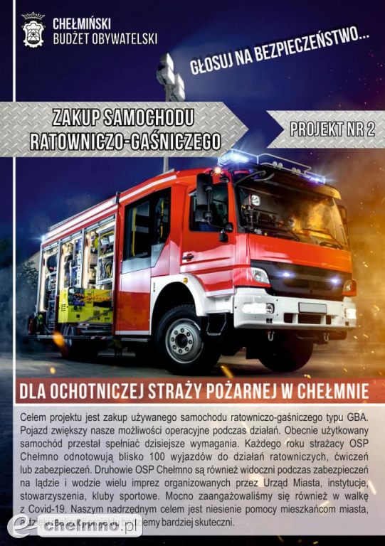 Akcja druhów z OSP w ramach Chełmińskiego Budżetu Obywatelskiego