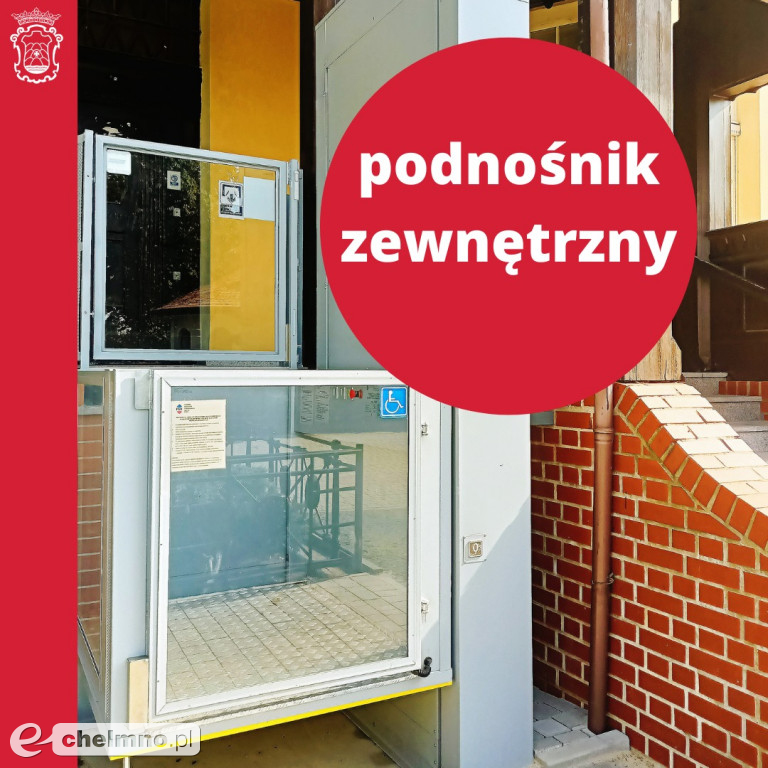 Winda i podnośnik zewnętrzny w Urzędzie Miasta Chełmna już gotowe