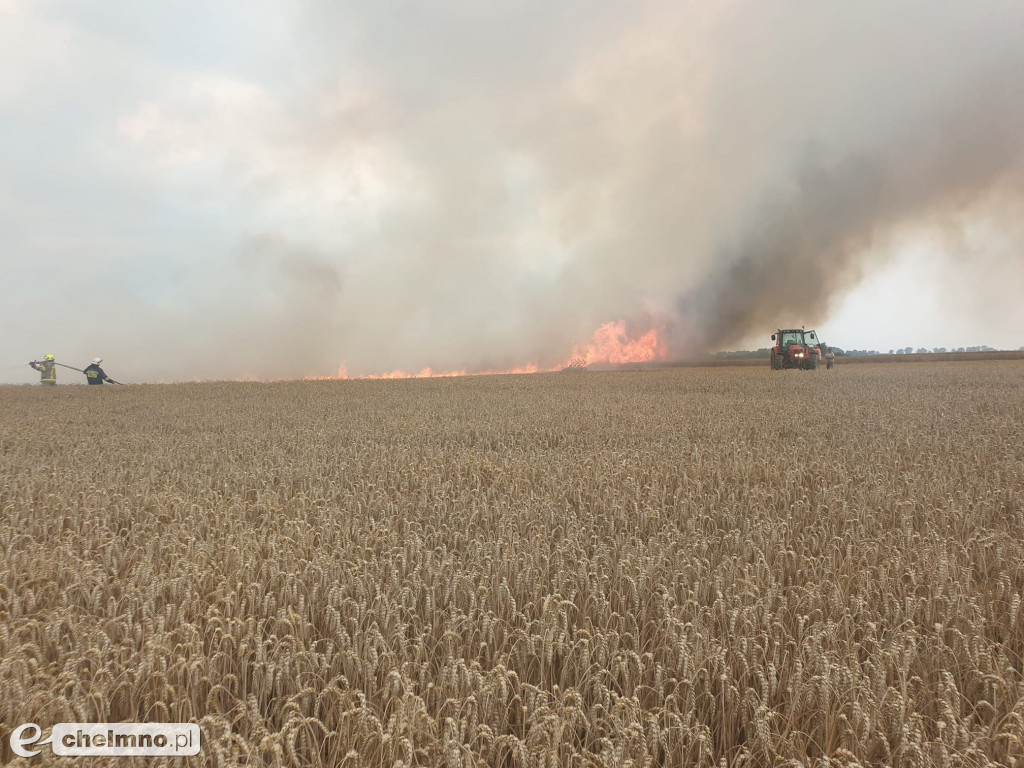 Strażacy z okolic gasili pożar w Stablewicach