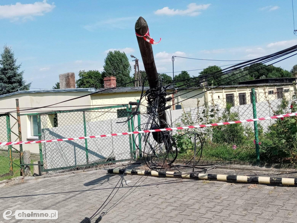 Zerwana linia telefoniczna i pożar rżyska w Stolnie