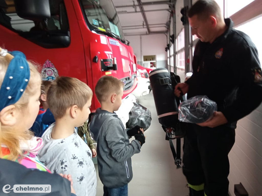 Klasa Ib z wizytą w KP PSP w Chełmnie