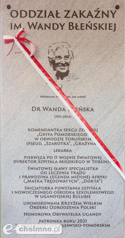 Dokta patronką oddziału zakaźnego na Bielanach
