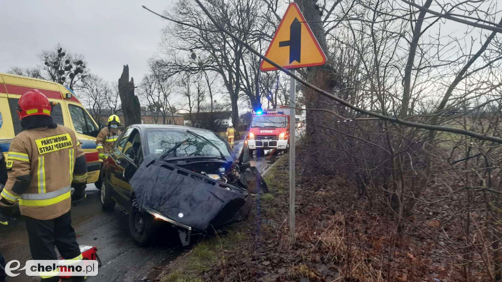 Uderzył w drzewo w Stablewicach. 30-latek trafił do szpitala