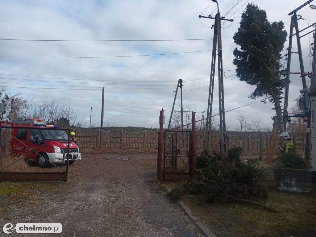 Zerwane dachy i powalone drzewa w okolicach