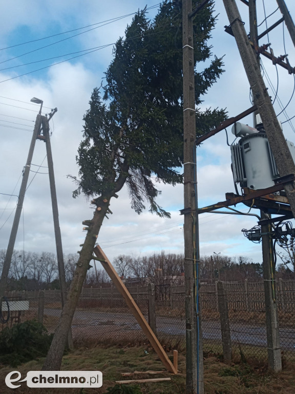 Zerwane dachy i powalone drzewa w okolicach