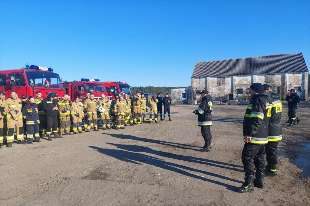 Ćwiczenia z udziałem jednostek strażackich z gminy