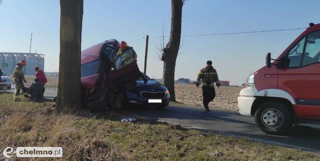 Czołowe zderzenie w Kałdusie. Trzy osoby poszkodowane