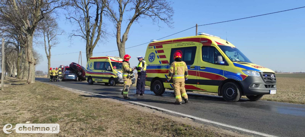 Czołowe zderzenie w Kałdusie. Trzy osoby poszkodowane